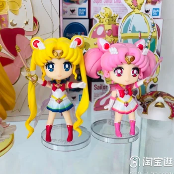 Бандай Автентични аниме Мини Фигурки Sailor Moon Kawai Аниме Фигурка Модел Играчки Мультяшная фигурка Детски Играчки, Подаръци, Декорации