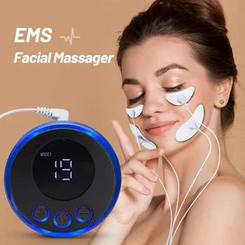 EMS Масажор за лице, Лифтинг на очите, Повдигане на кожата, Против бръчки, V-образен стимулатор на мускулите на лицето, Косметологическое устройство