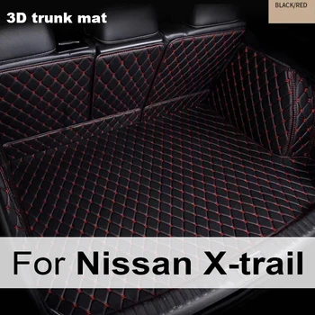 Високо качество! Пълен комплект автомобилни постелки за багажник за Nissan X-trail T32 на 7 места 2019 г., трайни подложки в багажника на карго подложка за Xtrail 2018-2014 година.