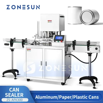 ZONESUN Автоматична машина за запечатване на консервени кутии, Закаточная машина за пакетиране на консервирани закуски ZS-AFK300