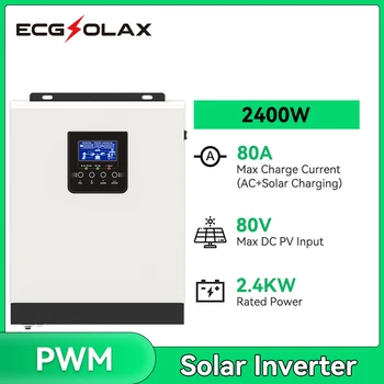 ECGSOLAX Слънчев Инвертор PWM 2400 W 24 80 Dc Извън Мрежата Чиста Синусоидальная Вълна Хибриден Инвертор с Вграден PWM Контролер на Заряд на 230VAC